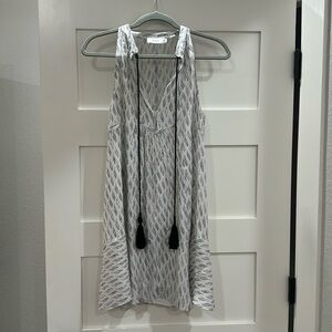 A.L.C. 100% silk black and white flowy mini dress, size 8